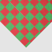 Rood Groen Geruit Check ontwerp Tissuepapier (Detail)