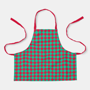 Rood Groen Geruit Diamant Patroon Schort