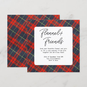 Rood groen geruit flanel & Friends kerstfeest Kaart