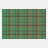 Rood groen geruit kerstfeest inpakpapier vel (Voorkant)