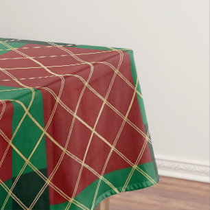 Rood groen geruit Kerstmis  Tafelkleed