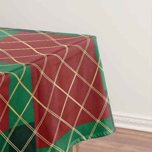 Rood groen geruit Kerstmis Tafelkleed (Voorbeeld)