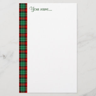Rood groen geruit maatwerk briefpapier