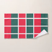 Rood groen geruit patroon bad handdoek (Handdoek)