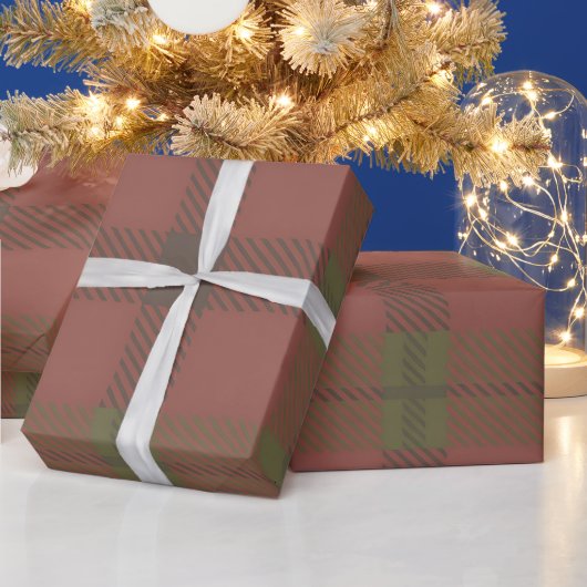 Rood groen geruit patroon cadeaupapier (Feestdagen)