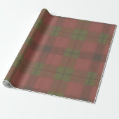 Rood groen geruit patroon cadeaupapier (Uitgerold)