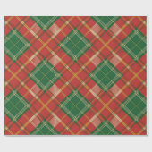 Rood groen geruit patroon cadeaupapier (Vlak)