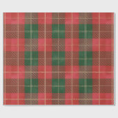 Rood groen geruit patroon cadeaupapier (Vlak)
