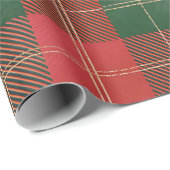 Rood groen geruit patroon cadeaupapier (Rol Hoek)