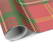 Rood groen geruit patroon cadeaupapier (Rol Hoek)