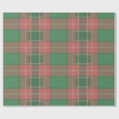 Rood groen geruit patroon cadeaupapier (Vlak)