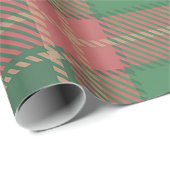 Rood groen geruit patroon cadeaupapier (Rol Hoek)