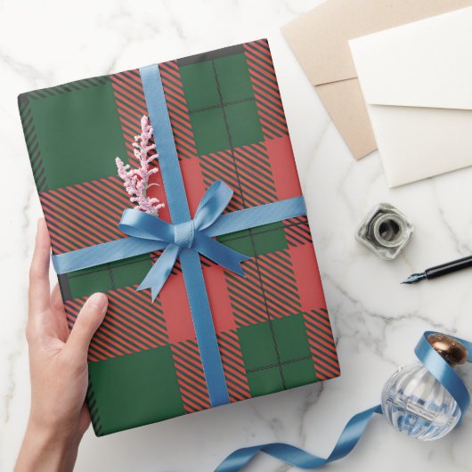 Rood groen geruit patroon cadeaupapier (Geschenken)