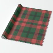Rood groen geruit patroon cadeaupapier (Uitgerold)