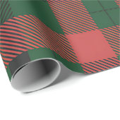 Rood groen geruit patroon cadeaupapier (Rol Hoek)
