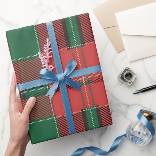 Rood groen geruit patroon cadeaupapier (Geschenken)