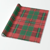 Rood groen geruit patroon cadeaupapier (Uitgerold)