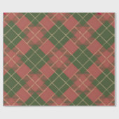 Rood groen geruit patroon inpakpapier (Vlak)