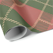 Rood groen geruit patroon inpakpapier (Rol Hoek)