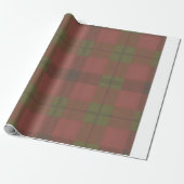 Rood groen geruit patroon inpakpapier (Uitgerold)