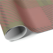 Rood groen geruit patroon inpakpapier (Rol Hoek)