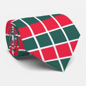 Rood groen geruit stropdas (Opgerold)