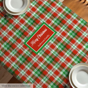 Rood-groen geruit tafelkleed traditionele stijl