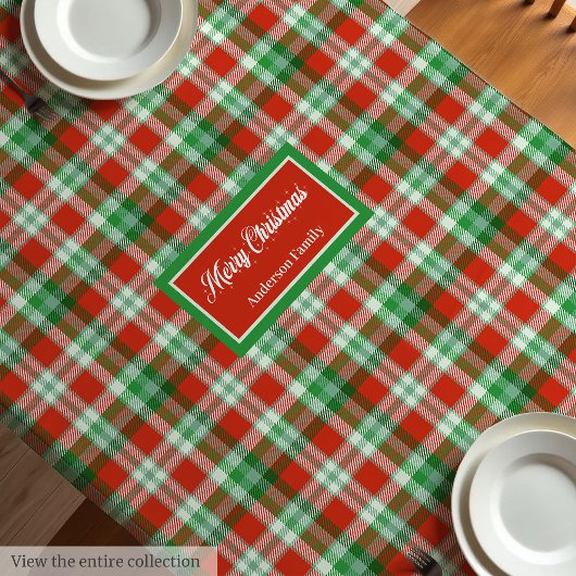 Rood-groen geruit tafelkleed traditionele stijl