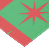 Rood groen geruite Atomic Christmas-starbursts Tafelkleed (Gekanteld)