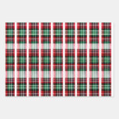  rood groen geruite boerderij lux kerst inpakpapier vel (Voorkant 3)