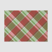 Rood groen geruite klassieke kerstvakantie patroon tissuepapier (Voorkant)