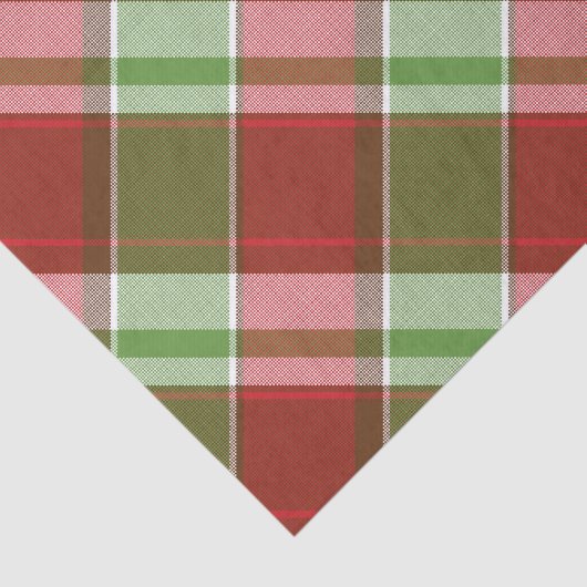 Rood groen geruite klassieke kerstvakantie patroon tissuepapier (Detail)