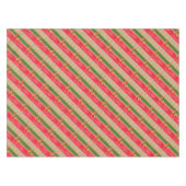 Rood groen gestreept holly vrolijk helder tafelkle tafelkleed (Voorkant (Horizontaal))
