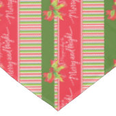 Rood groen gestreept holly vrolijk helder tafelkle tafelkleed (Gekanteld)