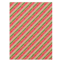 Rood groen gestreept holly vrolijk helder tafelkle