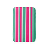 Rood - groen gestreept horizontaal patroon badmat (Voorkant Verticaal)