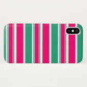 Rood - groen gestreept horizontaal patroon Case-Mate iPhone case (Achterkant (horizontaal))