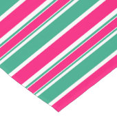 Rood - groen gestreept horizontaal patroon korte tafelloper (Hoek)