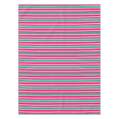 Rood - groen gestreept horizontaal patroon tafelkleed (Voorkant)