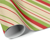 Rood groen gestreept patroonpapier cadeaupapier (Rol Hoek)