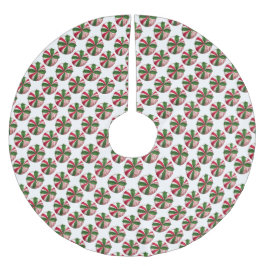 Rood & Groen Gestreepte Zachte Pepermunt Feestelij Kerstboom Rok