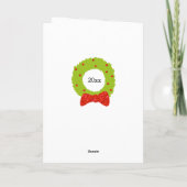 Rood Groen Glitter Bow Kat Kerstmis Verjaardag Kaart (Achterkant)