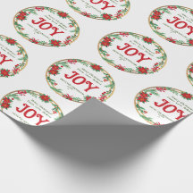 Rood Groen Goud Familienaam Krans Retro Kerstmis