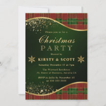 Rood, Groen & Goud Geruit Kerstfeest