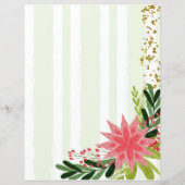 Rood Groen Goud Glans Roze Rood Bloemmotief Briefp (Achterkant)