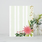 Rood Groen Goud Glans Roze Rood Bloemmotief Briefp (Staand voorkant)