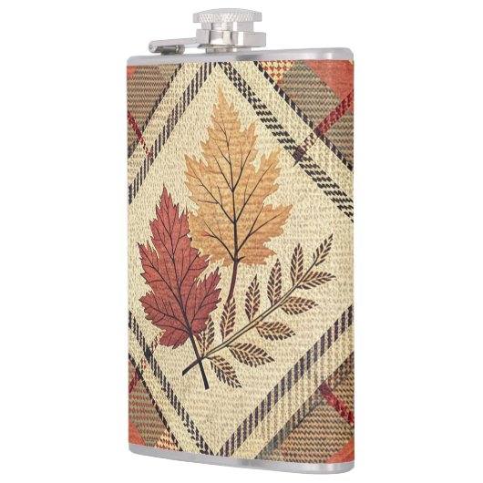 ROOD GROEN GOUD HERFST PLAID PATRONEN MET BLADEREN HEUPFLES (Links)