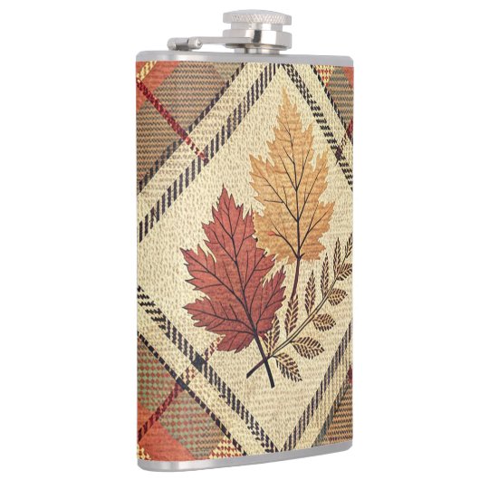 ROOD GROEN GOUD HERFST PLAID PATRONEN MET BLADEREN HEUPFLES (Rechts)