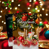 Rood Groen Goud Holly Baubles Kerstfeest Kaart