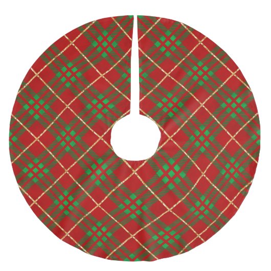 Rood Groen Goud Karo Kerstmis Kerstboom Rok (Voorkant)